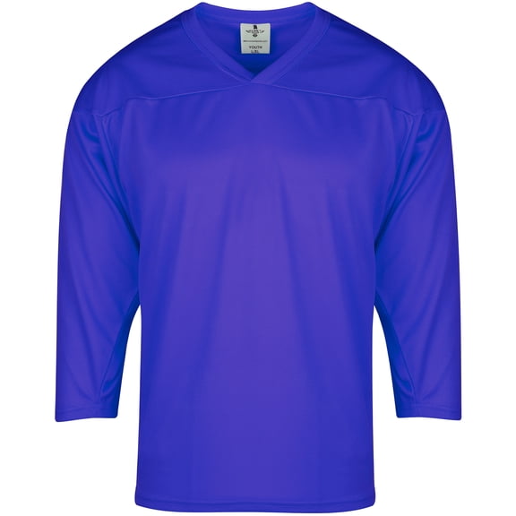 Exxact Sports Hockey Jerseys For Men, Hockey Practice Jersey Adult, Full Sleeve Hockey Blank Jersey, Ice Hockey Jersey (Royal Blue, Adult Small)