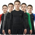 thumbnail image 1 of Exxact Sports Kids BJJ Rash Guard Long Sleeve, Ranked No Gi Jiu Jitsu Compression Shirt for Boys & Girls for MMA, Wrestling - (Black, YS), 1 of 7