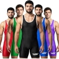 thumbnail image 1 of Exxact Sports Men's Wrestling Singlet, High Performance Powerlifting Singlet Wrestling Singlets for Men - (Black, AS), 1 of 7