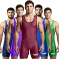 thumbnail image 1 of Exxact Sports Men's Wrestling Singlet, High Performance Powerlifting Singlet Wrestling Singlets for Men - (Maroon, A2XL), 1 of 7