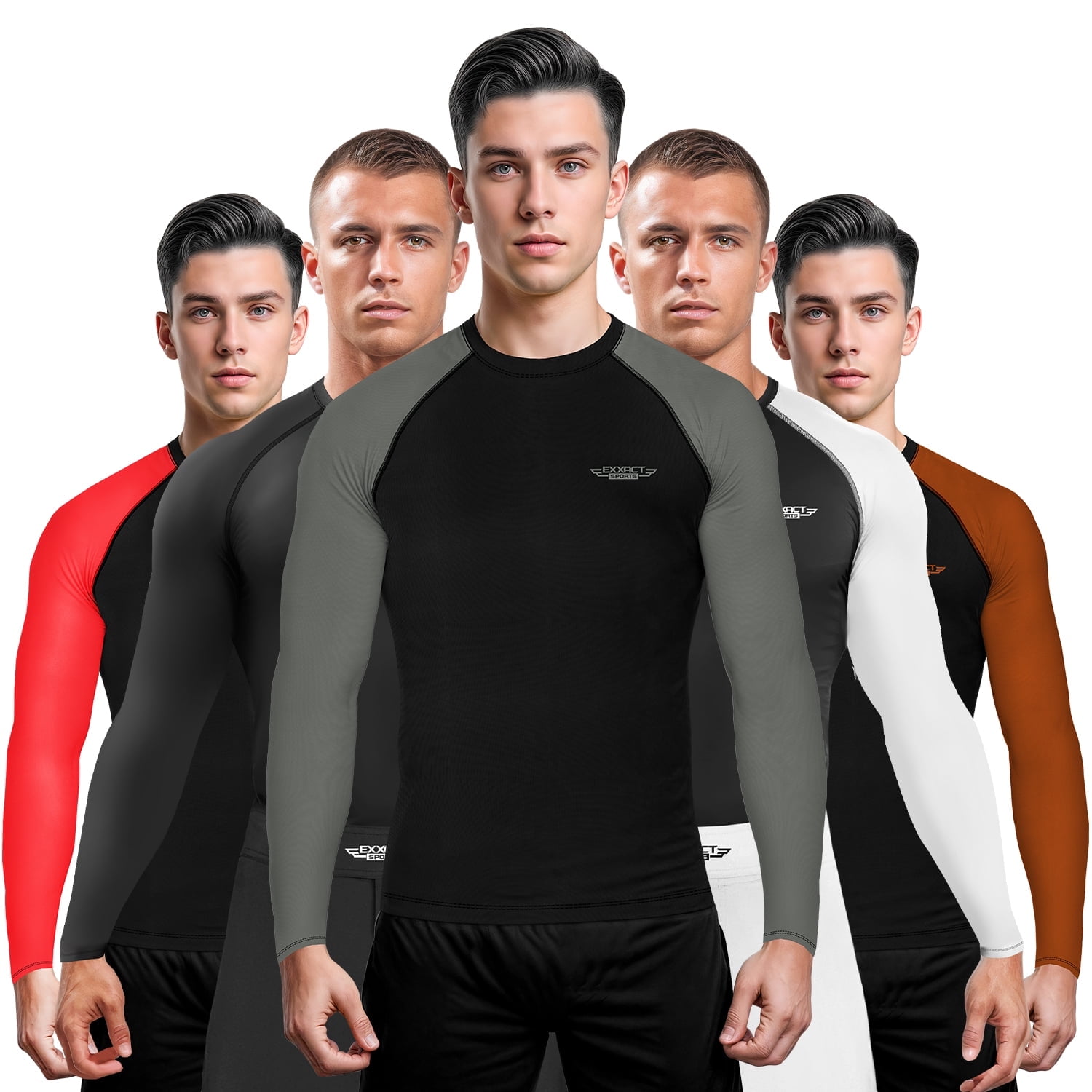 Custom Print BJJ Rash Guard - IBJJF Approved Ranked No Gi Rashguard, Long Sleeve, Black, X-Large