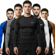 Exxact Sports Men s BJJ Rash Guard Long Sleeve, IBJJF Ranked No Gi Jiu Jitsu Compression Shirt for MMA Grappling & Wrestling - Black, AS