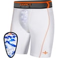 thumbnail image 1 of Exxact Sports Mens Compression Shorts with Soft Athletic Cup for Baseball Football Hockey, Mens Cup Underwear with Cup - (AS, White), 1 of 7