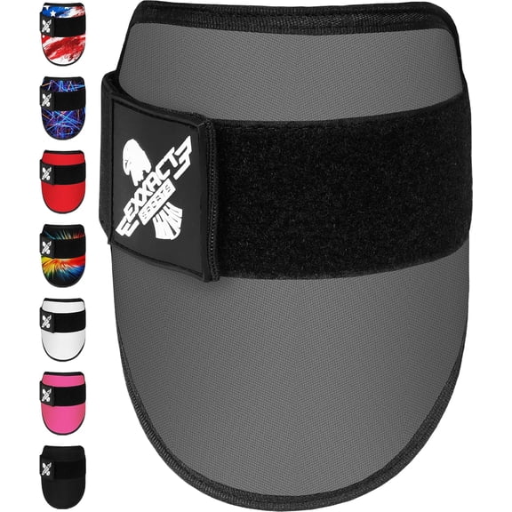 Exxact Sports Plain Baseball Elbow Guard Youth & Adult , Batters Softball Elbow Guard Baseball with Adjustable Straps - (Dark Grey, Youth)
