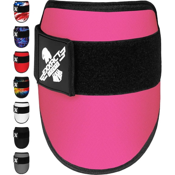 Exxact Sports Plain Baseball Elbow Guard Youth & Adult , Batters Softball Elbow Guard Baseball with Adjustable Straps - (Pink, Adult)