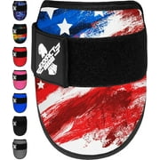 Exxact Sports Plain Baseball Elbow Guard Youth & Adult , Batters Softball Elbow Guard Baseball with Adjustable Straps - (Usa Flag, Adult)
