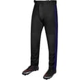 thumbnail image 1 of Exxact Sports Proline Full Length Baseball Pants Youth with Stripes, Relaxed Fit Open Bottom Boys Baseball Pants (Black/Dark Blue,YS), 1 of 7