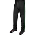 thumbnail image 1 of Exxact Sports Proline Full Length Baseball Pants Adult with Stripes, Relaxed Fit Open Bottom Men Baseball Pants (Black/Dark Green, A2XL), 1 of 7