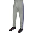 thumbnail image 1 of Exxact Sports Proline Full Length Baseball Pants Adult with Stripes, Relaxed Fit Open Bottom Men Baseball Pants (Grey/Royal Blue, AXL), 1 of 7