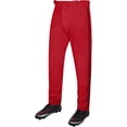 thumbnail image 1 of Exxact Sports Proline Full Length Baseball Pants Adult with Stripes, Relaxed Fit Open Bottom Men Baseball Pants (Red/Black, AM), 1 of 7