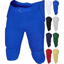 Exxact Sports Proline Men's Integrated Football Pants with 7 Flex Pads, Lightweight Football Practice Pants for Protection (AM, Royal Blue)