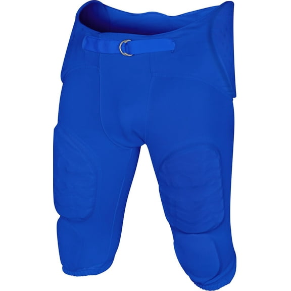 Exxact Sports Proline Youth Integrated Football Pants with 7 Flex Pads, Lightweight Football Practice Pants for Protection (YL, Royal Blue)