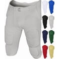 thumbnail image 1 of Exxact Sports Proline Youth Integrated Football Pants with 7 Flex Pads, Lightweight Football Practice Pants for Protection (YM, Silver), 1 of 7