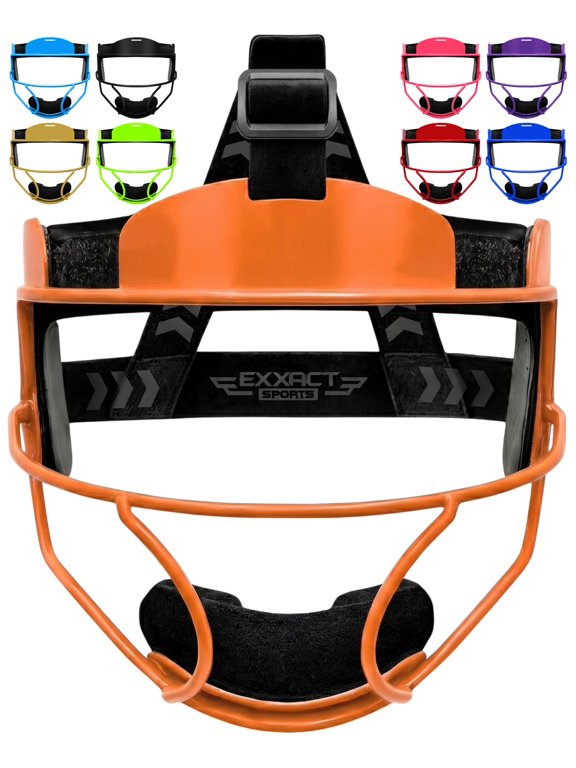 Softball Face Mask Girls Youth & Adult, Protective Lightweight Fielders Mask Softball For Enhanced Performance (Orange, Youth)