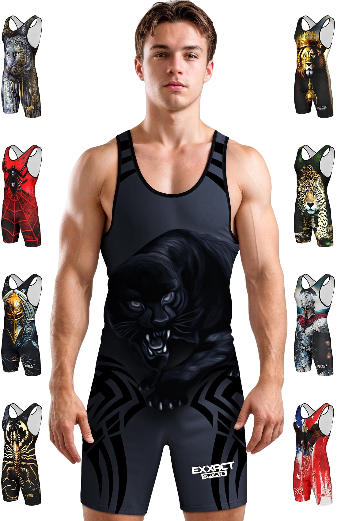 Exxact Sports Sublimated Wrestling Singlet for MMA, Powerlifting ...