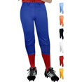 thumbnail image 1 of Exxact Sports Girls Softball Pants Knicker/Yoga Style Knee Length, 4-Way Stretch Low Rise Youth Softball Pants for Girls - (YXL, Royal Blue), 1 of 7
