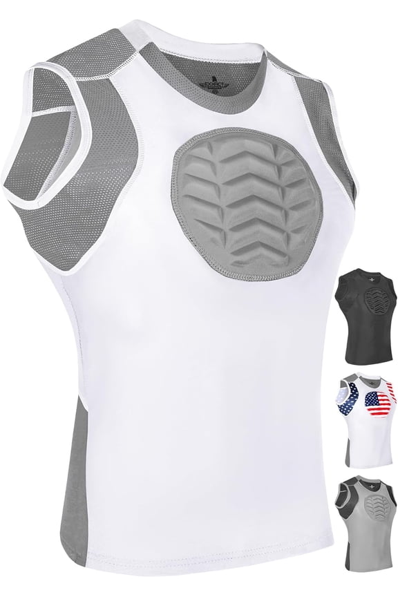 Youth Baseball Chest Protector, Sternum Chest Guard, Baseball Chest Protector Youth Softball Chest Protector Girls Youth (White, YS)