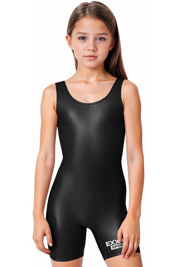 Youth Girls Wrestling Singlet – High-Cut, Full-Coverage Kids Wrestling Singlets For Girls (Black, Youth X-Small)