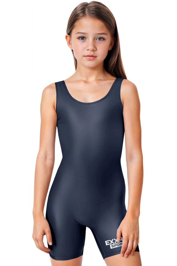 Youth Girls Wrestling Singlet – High-Cut, Full-Coverage Kids Wrestling Singlets For Girls (Navy, Youth Small)