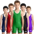 thumbnail image 1 of Exxact Sports Plain Youth Wrestling Singlet For Boys, Premium Powerlifting Singlet, Kids Wrestling Singlets For Training - (Green, YM), 1 of 7