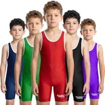 Exxact Sports Plain Youth Wrestling Singlet For Boys, Premium Powerlifting Singlet, Kids Wrestling Singlets For Training - (Red, YXS)