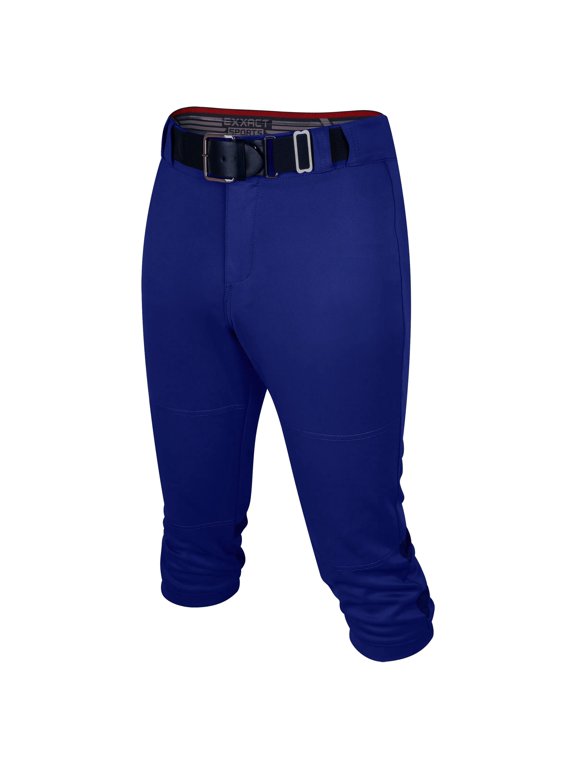 Women’s Softball Pants with Zipper Fly, Elastic Bottom and Mesh Panels, Fastpitch Softball Pants for Women (Navy, Adult Small)