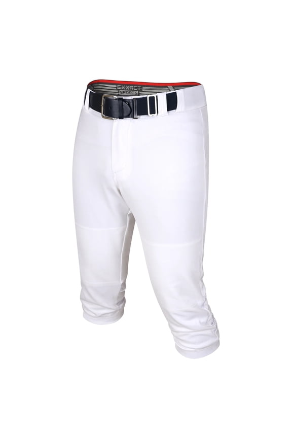 Women’s Softball Pants with Zipper Fly, Elastic Bottom and Mesh Panels, Fastpitch Softball Pants for Women (White, Adult X-Large)