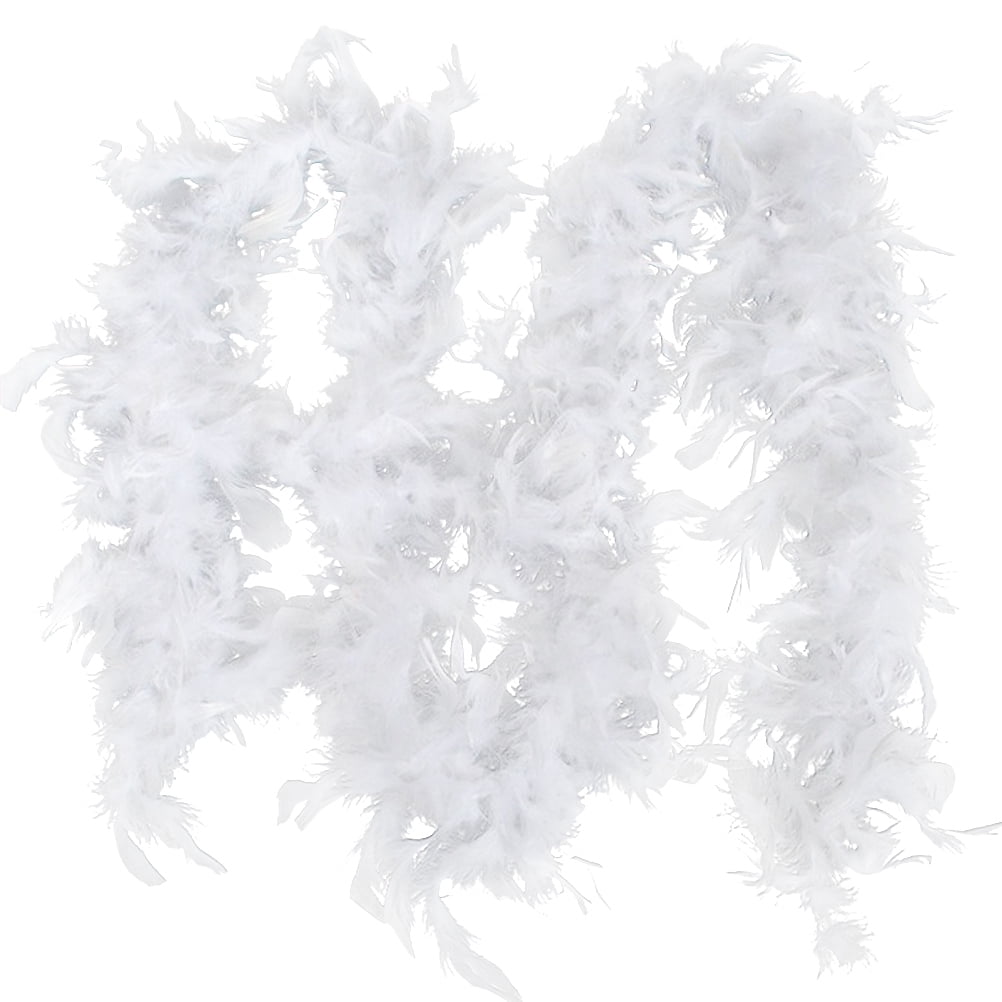 Eychin 2M Christmas Tree White Feather Boa Strip Xmas Ribbon Party