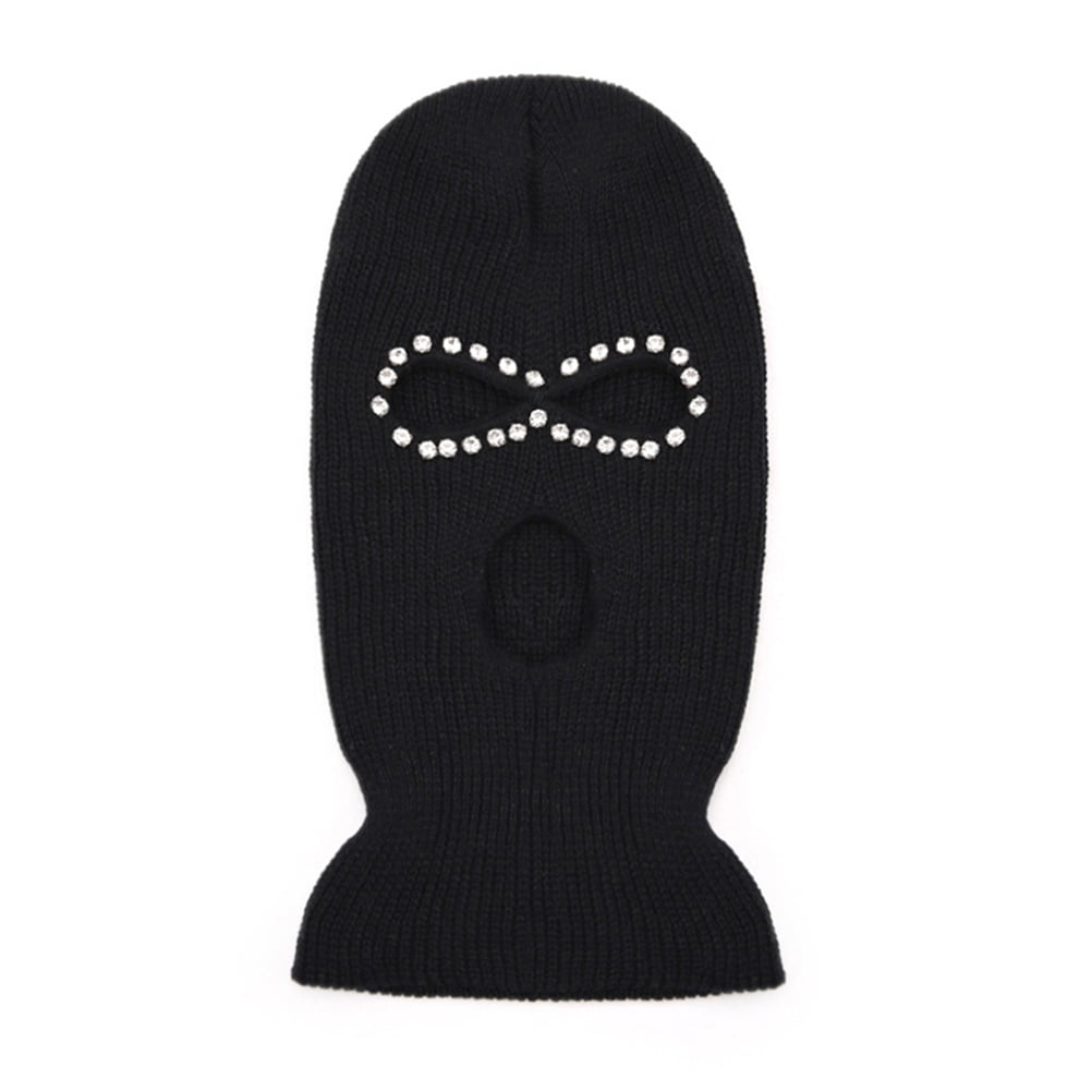 Eychin 3 Holes Balaclava Knitted Face Cover Winter Windproof Breathable Ski Face Cover for Men