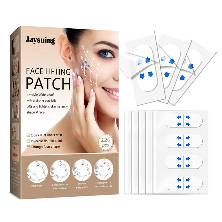 Eychin Face Lift Tape Invisible Face Lifting Tape Ultra-thin Waterproof  High Elasticity V-shape Face Tape Makeup Tool to Hide Facial Wrinkles  Lifting Saggy Skin 
