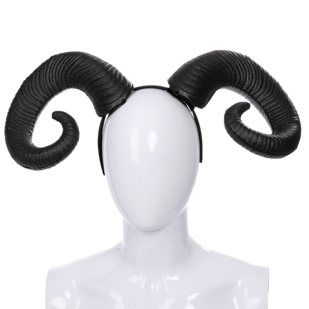 Eychin Halloween Sheep Horn Headband Devil Demon Horns Headband for