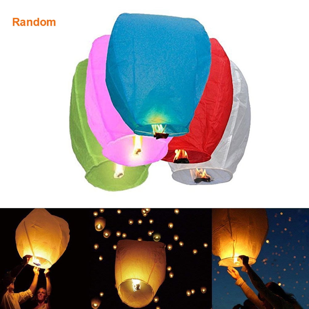 Eychin Random Chinese Lanterns Flying Paper Lanterns Biodegradable Fire