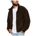 Eyclop Jackets For Men Clearance Mens Fuzzy Sherpa Jacket Casual Winter
