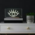 thumbnail image 1 of Eye 11.8" Contemporary Glam Acrylic Box USB Operated LED Neon Light, Yellow, 1 of 6