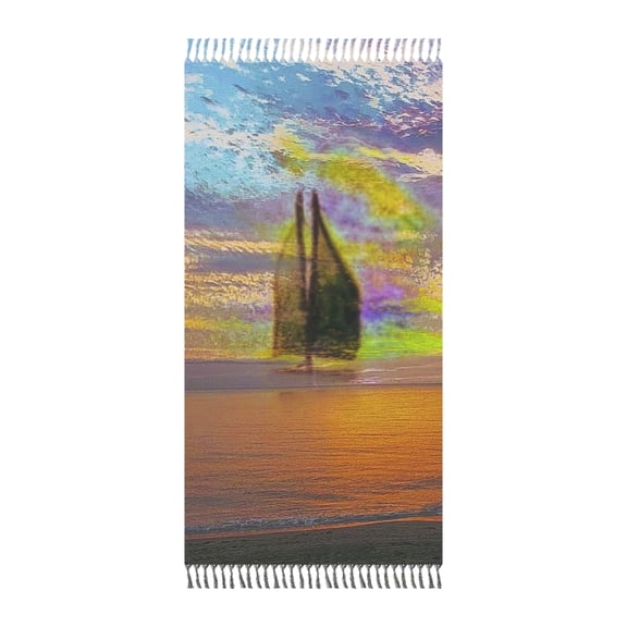 Eye Am I Sunset Sailing Boho Beach Cloth
