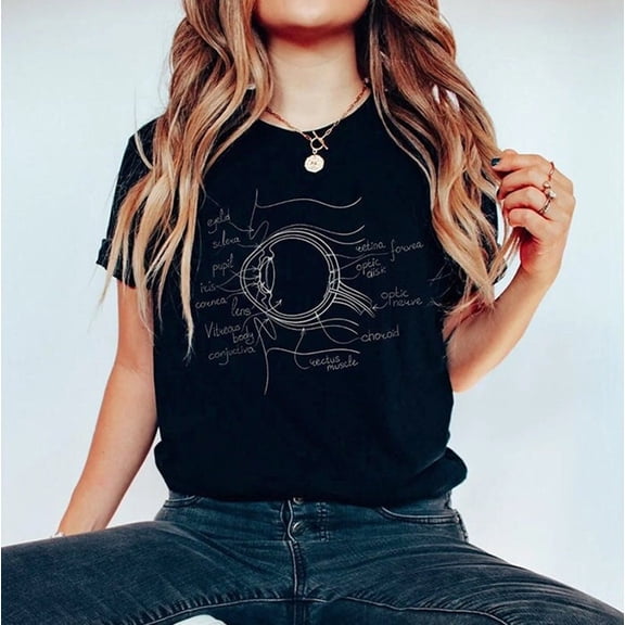 Eye Anatomy Shirt, Optometry T-Shirt, Optometrist Ophthalmology Tshirt, Coa Cot Comt Optician Tee, Eyeball Drawing, Optometric Tech