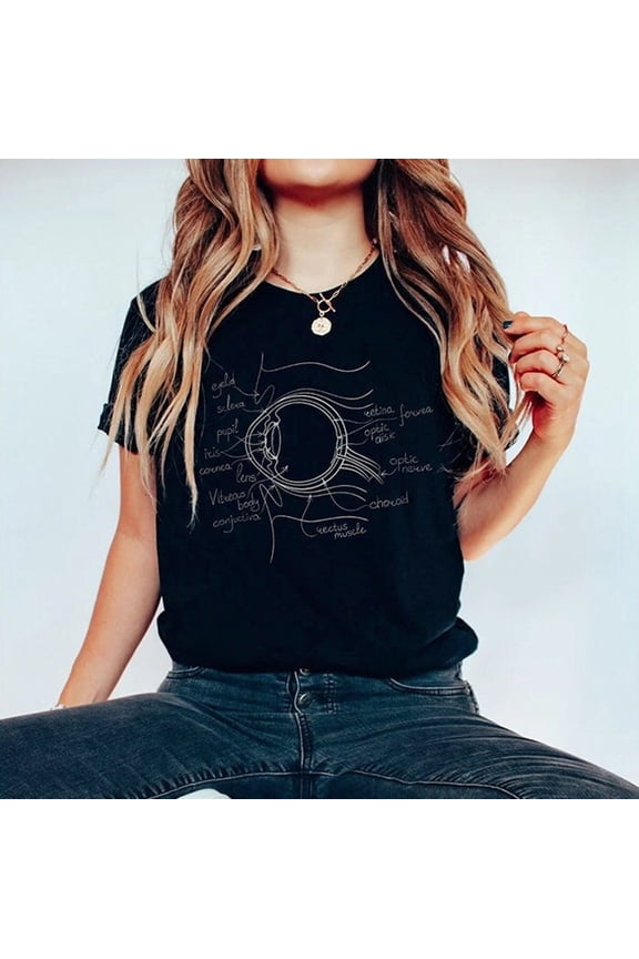 Eye Anatomy Shirt, Optometry T-Shirt, Optometrist Ophthalmology Tshirt, Coa Cot Comt Optician Tee, Eyeball Drawing, Optometric Tech