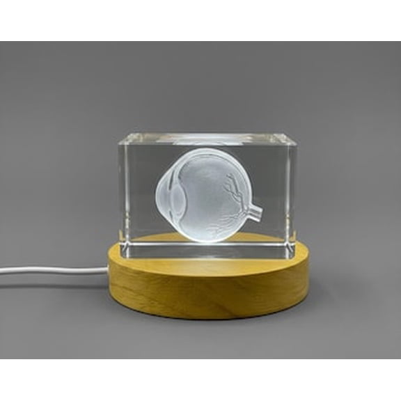 Eye Art For An Ophthalmologists | 3d Engraved Crystal Keepsake | Gift | Clear - Ab Crystal Collection