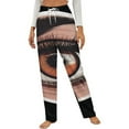 thumbnail image 1 of Eye Art Winter Female Pants Flannel High Waist Women Pants Lady Warm Straight Leg Plush Trousers, 1 of 7