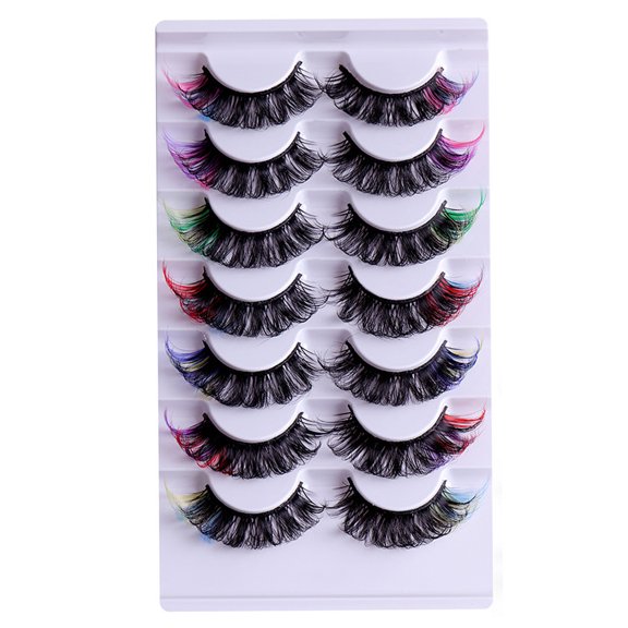 Radiant Eye Enhancers: Colored False Eyelashes For A Radiant Aura, Hypoallergenic, Easy Application, Reusable Wispy Lashes, 3D Curl Effect, Perfect For Daily Makeup And Special