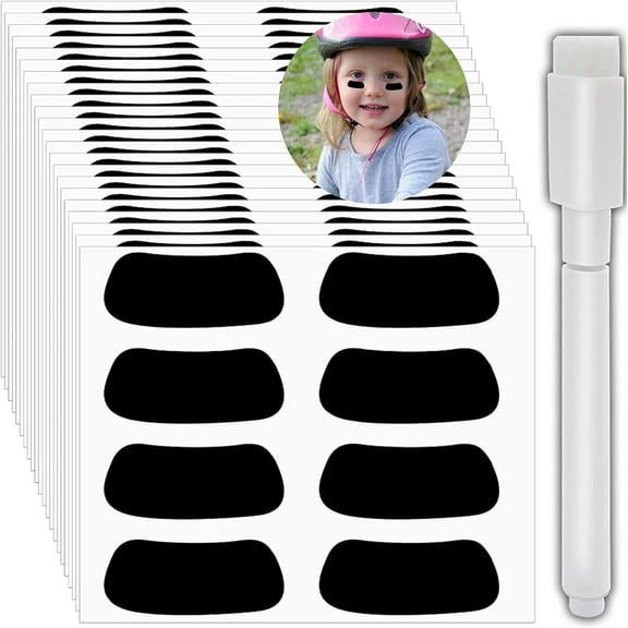 Eye Black Sticker for Kids, 88 Pairs Eye Black Strips for Football Baseball Softball Fans Sport Party Supplies