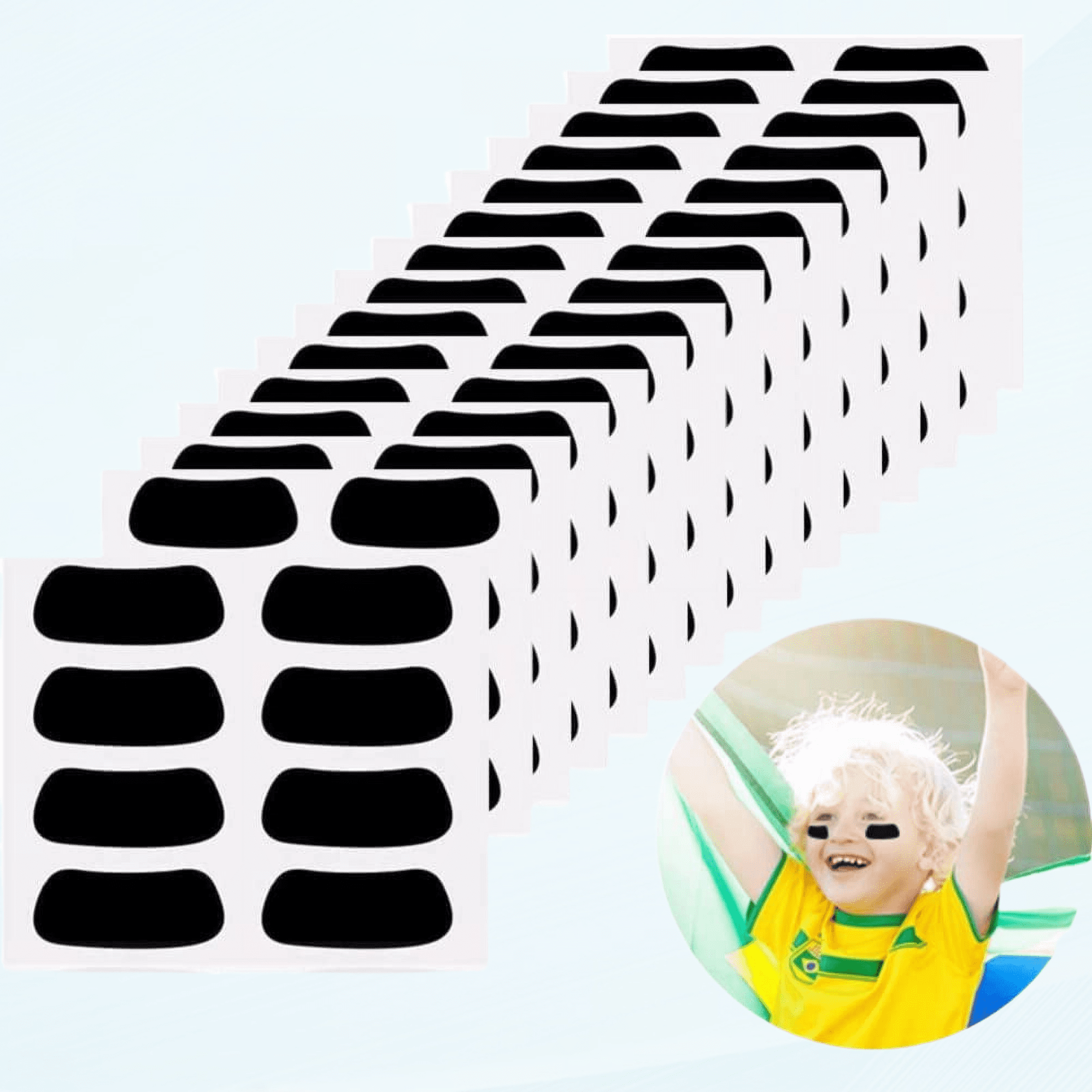 Eye Black Stickers for Kids, 60 Pairs Sports Baseball Eyeblack