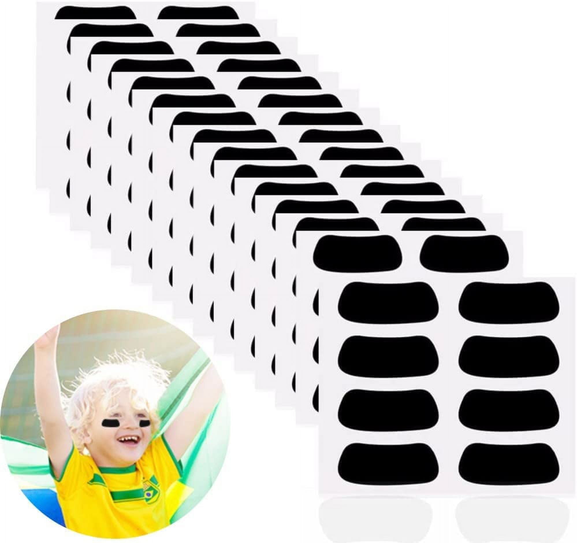 Eye Black Stickers for Kids, 60 Pairs Sports Baseball Eyeblack