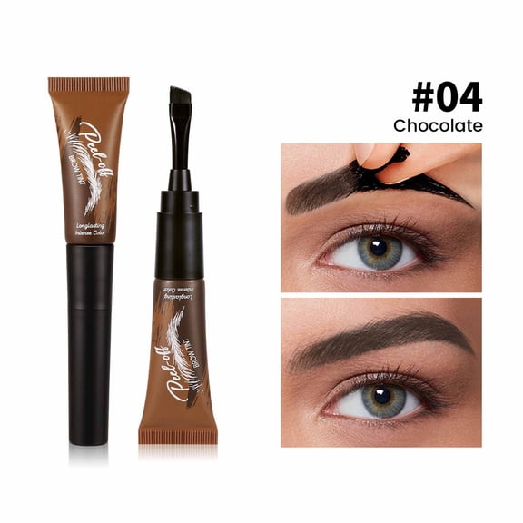 Eye Brow Tint,Eyebrow Setting Gel,Brow Gel,Waterproof tear off eyebrow dye mascara long lasting non fading 5 shades with brush head smooth natural brow tint easy peel off eye makeup(MulticolorD)