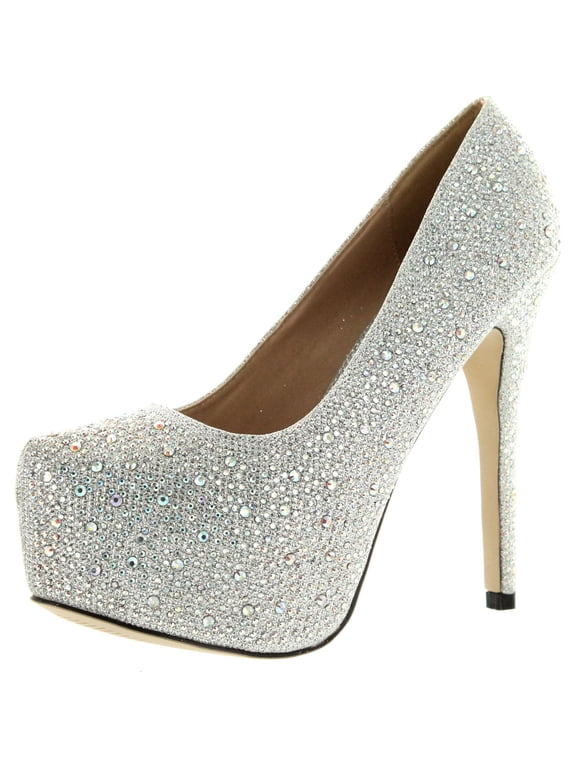 Womens Shiny Platform Pumps Shoes