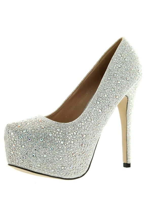 Womens Shiny Platform Pumps Shoes