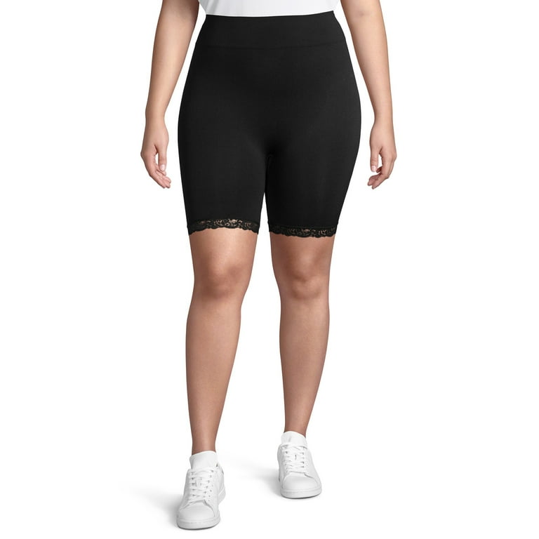 Eye Candy Juniors Plus Size Lace Trim Bike Shorts Walmart