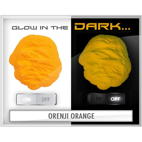 Eye Candy Mica Powder - Orenji Orange (25g) Glow in The Dark - Colorant for Epoxy - Resin - Woodworking - Candle Making - Slime - Nail Polish - Cosmetic Grade - Non-Toxic (Orenji Orange, 25 Grams)