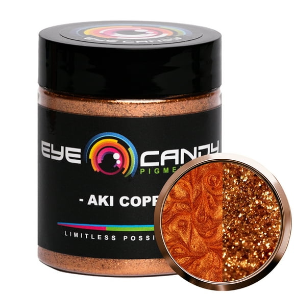 Eye Candy Mica Powder Pigment "AKI Copper” (25g) Multipurpose DIY Arts and Crafts Additive | Woodworking, Epoxy, Resin, Natural Bath Bombs, Paint, Soap, Nail Polish, Lip Balm (AKI Copper, 25G)
