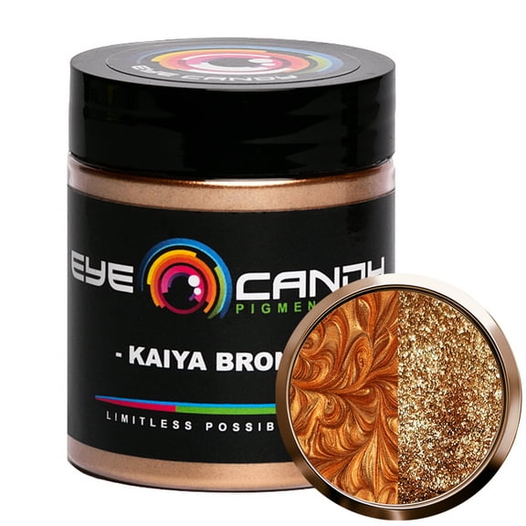 Eye Candy Mica Powder Pigment"Kaiya Bronze" (25g) Multipurpose DIY Arts and Crafts Additive | Woodworking, Epoxy, Resin, Natural Bath Bombs, Paint, Soap, Nail Polish, Lip Balm (Kaiya Bronze, 25G)